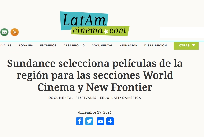 Sundance selecciona películas de la región para las secciones World Cinema y New Frontier
